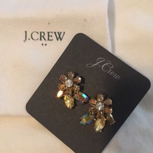J Crew floral statement earrings